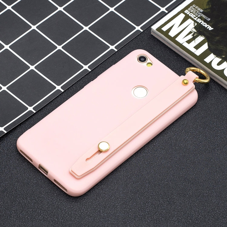 Shockproof Solid Color TPU Case with Wristband For Xiaomi Redmi Note 5A Prime