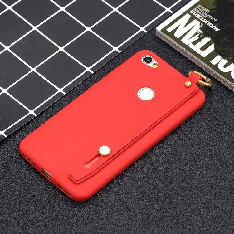 Shockproof Solid Color TPU Case with Wristband For Xiaomi Redmi Note 5A Prime