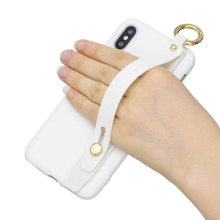 Shockproof Solid Color TPU Case with Wristband For Xiaomi Redmi 6 Pro / Mi A2 Lite