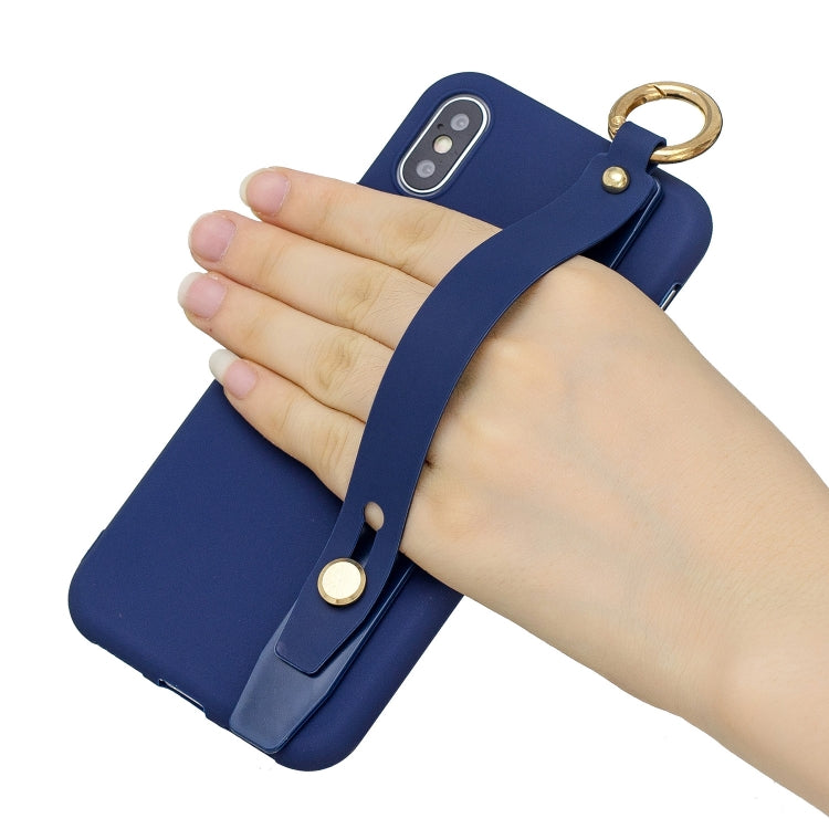 Shockproof Solid Color TPU Case with Wristband For Xiaomi Redmi 6 Pro / Mi A2 Lite