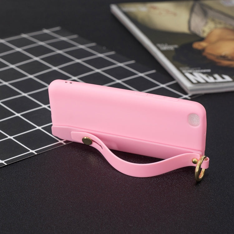 Shockproof Solid Color TPU Case with Wristband For Xiaomi Redmi Go