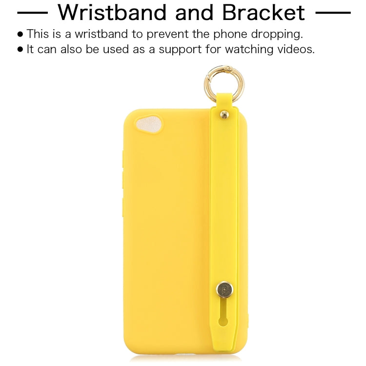 Shockproof Solid Color TPU Case with Wristband For Xiaomi Redmi Go