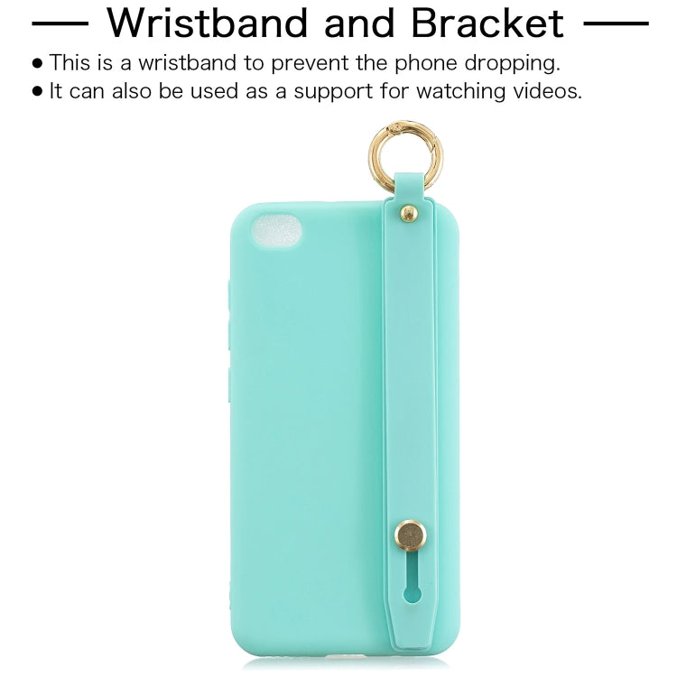 Shockproof Solid Color TPU Case with Wristband For Xiaomi Redmi Go