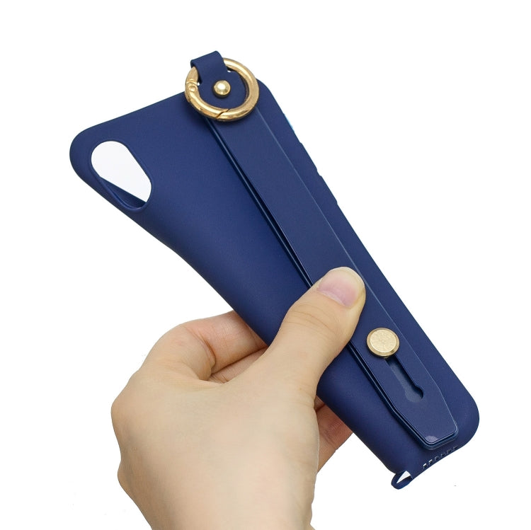 Shockproof Solid Color TPU Case with Wristband For Xiaomi Redmi Note 7