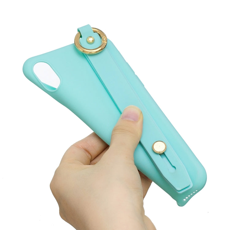 Shockproof Solid Color TPU Case with Wristband For Xiaomi Redmi Note 7