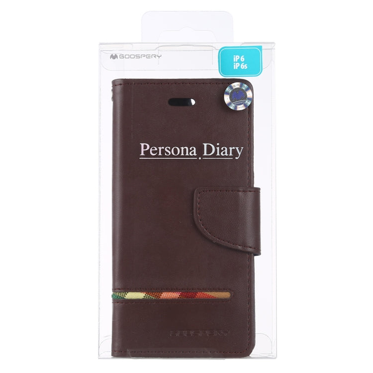 GOOSPERY PERSONA DIARY Horizontal Flip Leather Case with Holder & Card Slots & Wallet for iPhone 6 / 6s