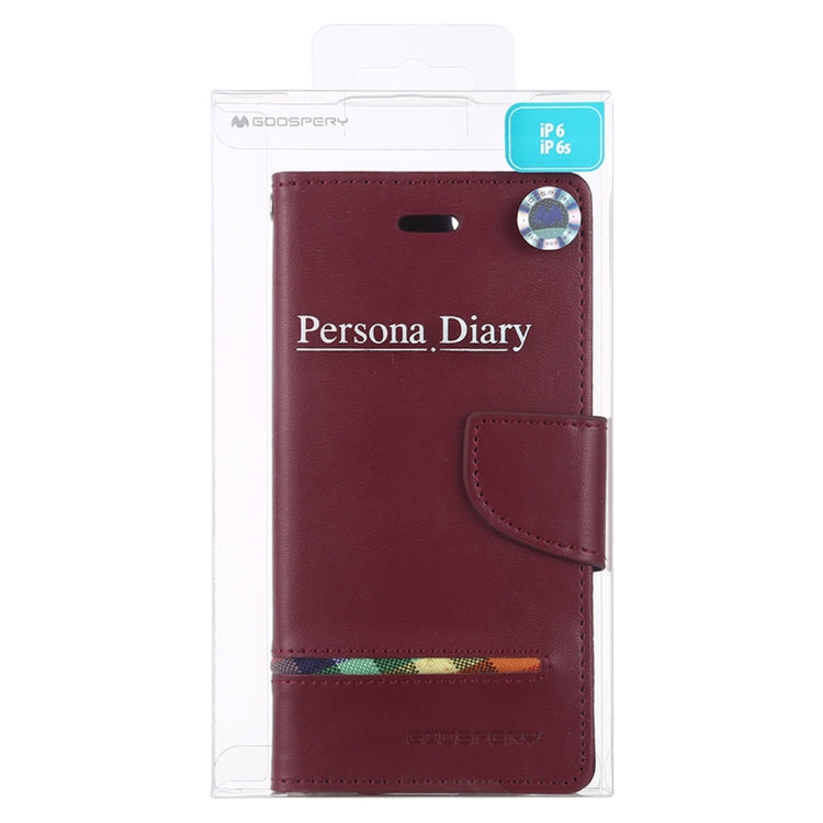 GOOSPERY PERSONA DIARY Horizontal Flip Leather Case with Holder & Card Slots & Wallet for iPhone 6 / 6s