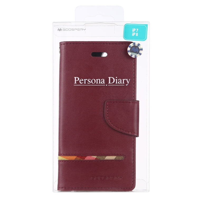 For iPhone SE 2022 / SE 2020 / 8 / 7 GOOSPERY PERSONA DIARY Horizontal Flip Leather Case with Holder & Card Slots & Wallet