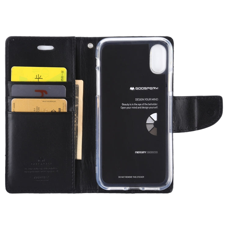 For iPhone X / XS GOOSPERY PERSONA DIARY Horizontal Flip Leather Case with Holder & Card Slots & Wallet