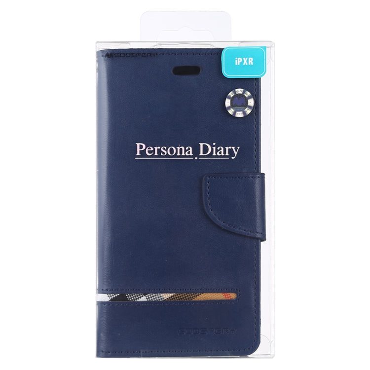 For iPhone XR GOOSPERY PERSONA DIARY Horizontal Flip Leather Case with Holder & Card Slots &