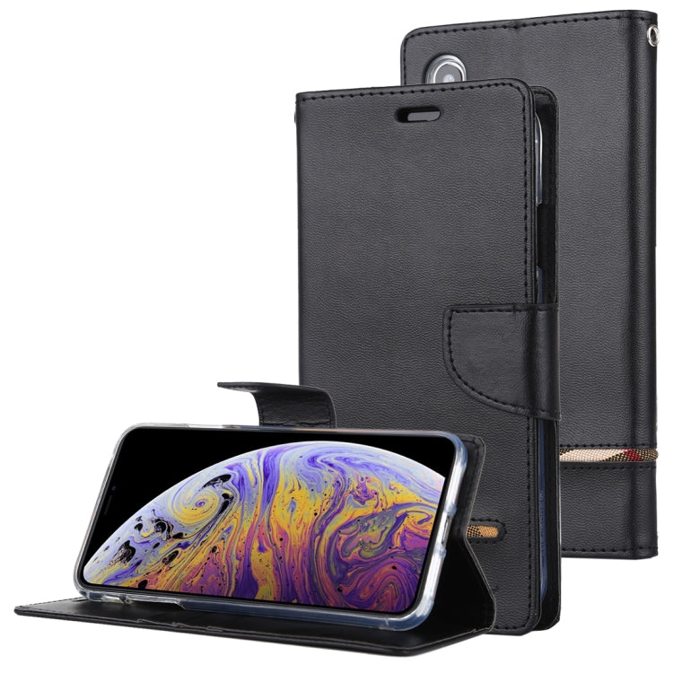 For iPhone XS Max GOOSPERY PERSONA DIARY Horizontal Flip Leather Case with Holder & Card Slots & Wallet(Black)