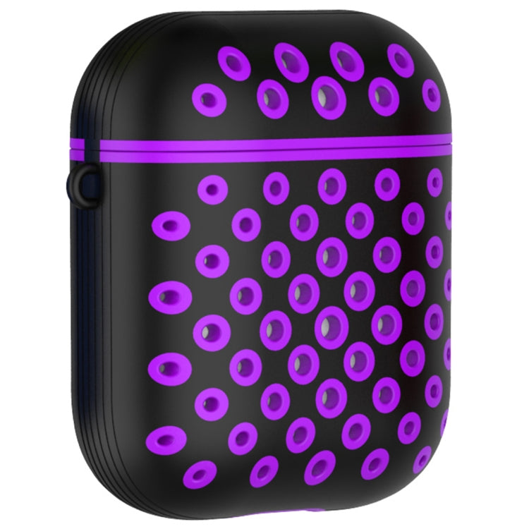 Round Hole Full Coverage Earphone Protective Case for AirPods 1 / 2, with Hook