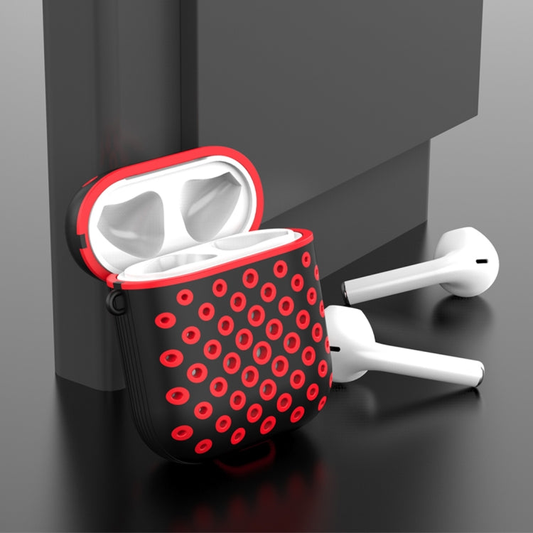 Round Hole Full Coverage Earphone Protective Case for AirPods 1 / 2, with Hook