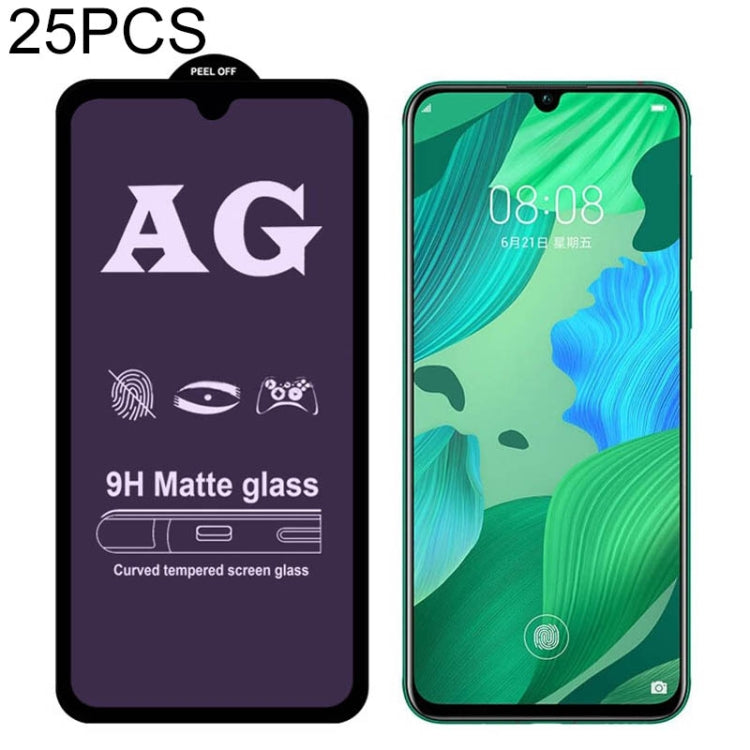 25 PCS AG Matte Anti Blue Light Full Cover Tempered Glass For Huawei Nova 5i