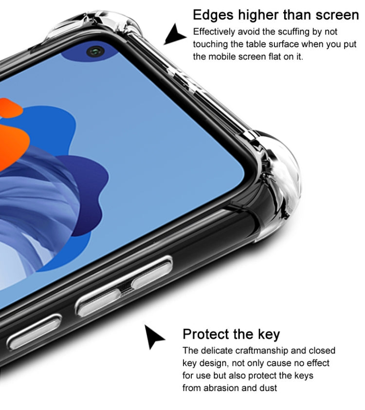 IMAK All-inclusive Shockproof Airbag TPU Case with Screen Protector For Huawei Nova 5i Pro / Mate 30 Lite