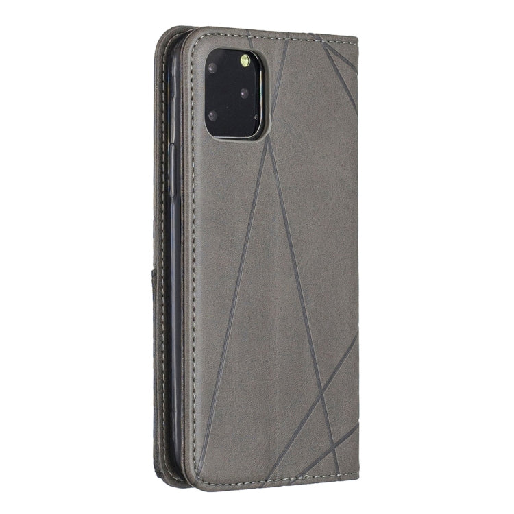 For iPhone 11 Pro Rhombus Texture Horizontal Flip Magnetic Leather Casewith Holder & Card Slots & Wallet