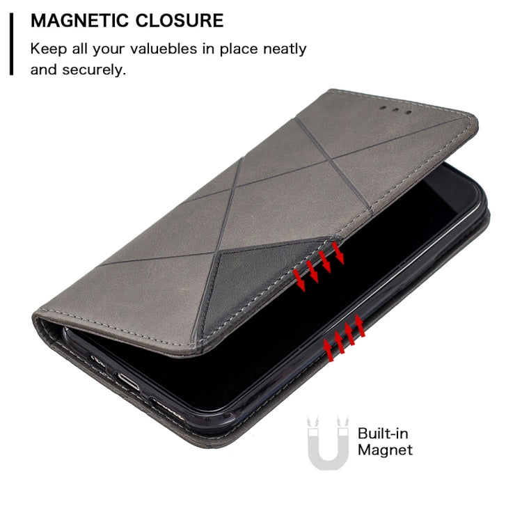 For iPhone 11 Pro Rhombus Texture Horizontal Flip Magnetic Leather Casewith Holder & Card Slots & Wallet