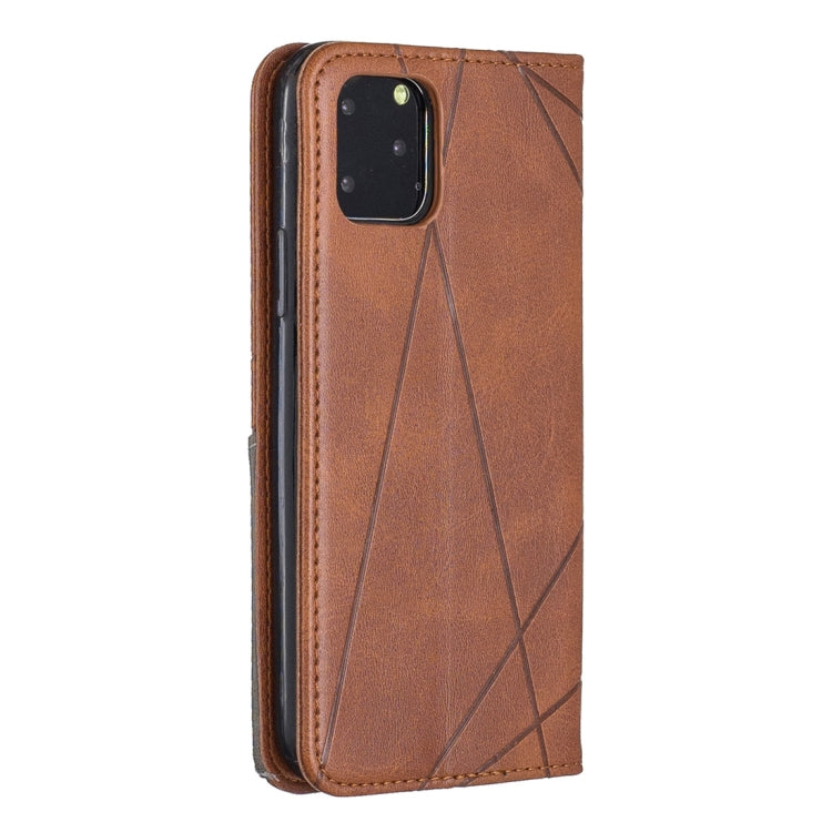 For iPhone 11 Pro Rhombus Texture Horizontal Flip Magnetic Leather Casewith Holder & Card Slots & Wallet