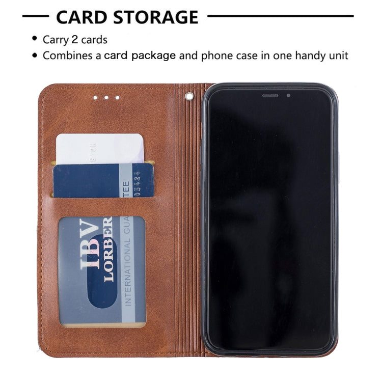 For iPhone 11 Pro Rhombus Texture Horizontal Flip Magnetic Leather Casewith Holder & Card Slots & Wallet