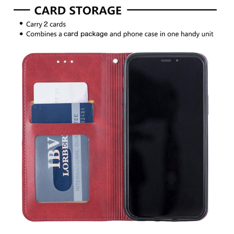 For iPhone 11 Pro Rhombus Texture Horizontal Flip Magnetic Leather Casewith Holder & Card Slots & Wallet