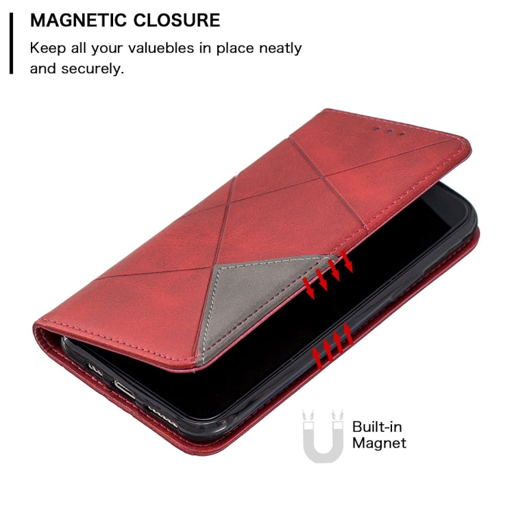 For iPhone 11 Pro Rhombus Texture Horizontal Flip Magnetic Leather Casewith Holder & Card Slots & Wallet