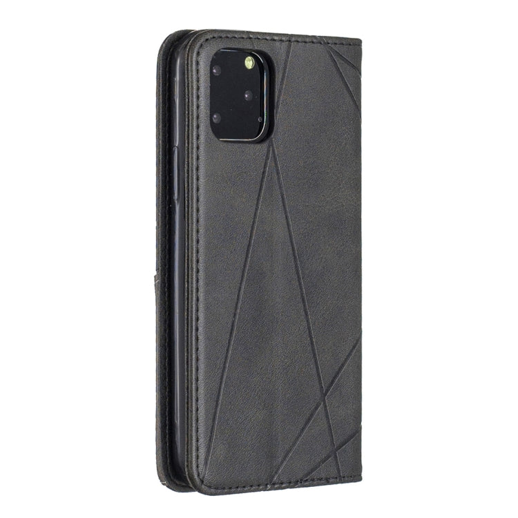 For iPhone 11 Pro Rhombus Texture Horizontal Flip Magnetic Leather Casewith Holder & Card Slots & Wallet