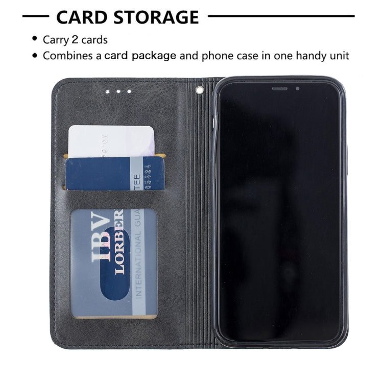 For iPhone 11 Pro Rhombus Texture Horizontal Flip Magnetic Leather Casewith Holder & Card Slots & Wallet