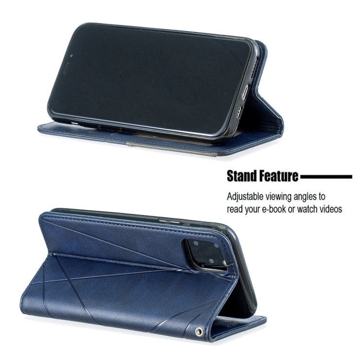 For iPhone 11 Pro Rhombus Texture Horizontal Flip Magnetic Leather Casewith Holder & Card Slots & Wallet