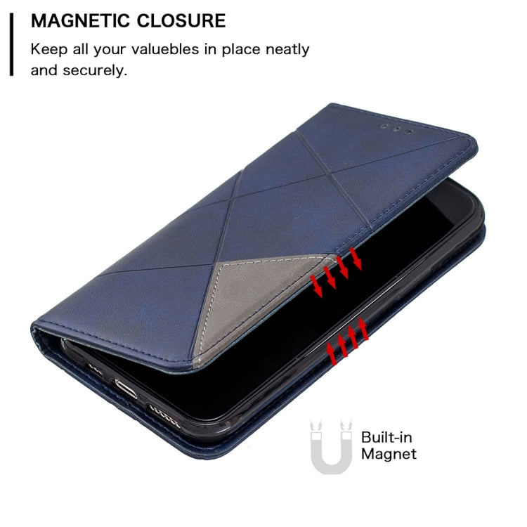For iPhone 11 Pro Rhombus Texture Horizontal Flip Magnetic Leather Casewith Holder & Card Slots & Wallet