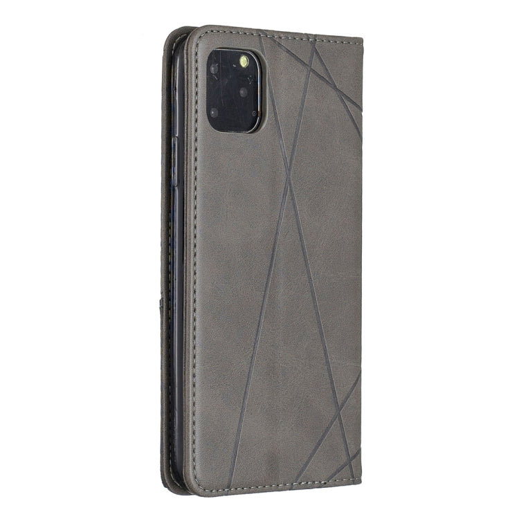 For iPhone 11 Pro Max Rhombus Texture Horizontal Flip Magnetic Leather Case with Holder & Card Slots & Wallet
