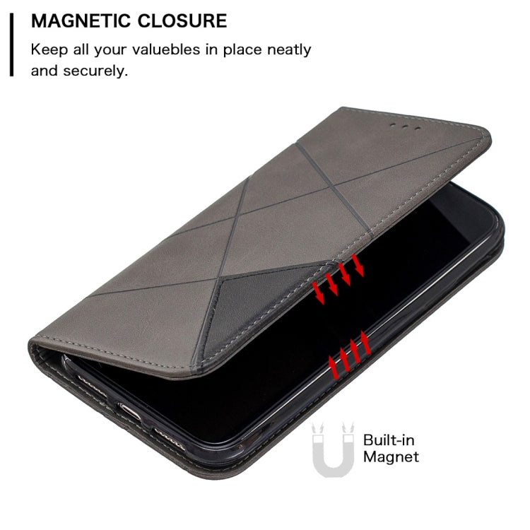 For iPhone 11 Pro Max Rhombus Texture Horizontal Flip Magnetic Leather Case with Holder & Card Slots & Wallet