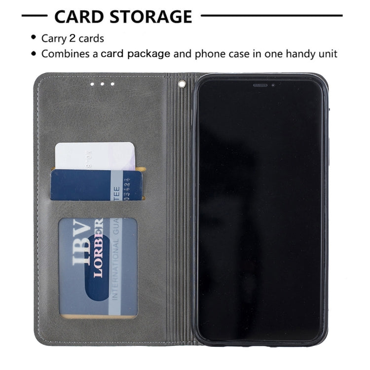 For iPhone 11 Pro Max Rhombus Texture Horizontal Flip Magnetic Leather Case with Holder & Card Slots & Wallet
