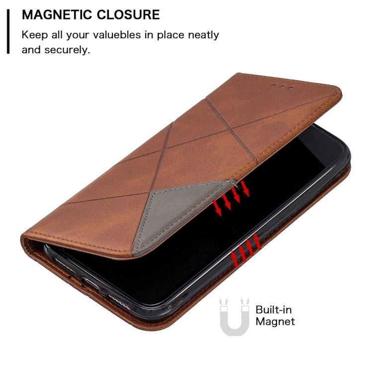 For iPhone 11 Pro Max Rhombus Texture Horizontal Flip Magnetic Leather Case with Holder & Card Slots & Wallet
