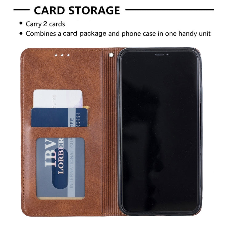 For iPhone 11 Pro Max Rhombus Texture Horizontal Flip Magnetic Leather Case with Holder & Card Slots & Wallet