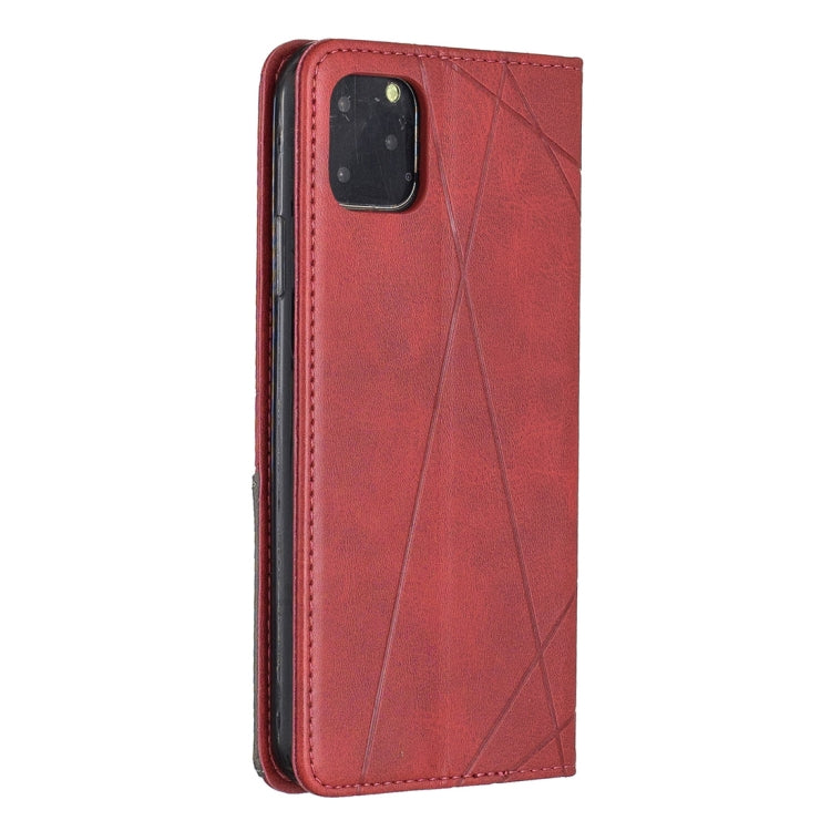 For iPhone 11 Pro Max Rhombus Texture Horizontal Flip Magnetic Leather Case with Holder & Card Slots & Wallet