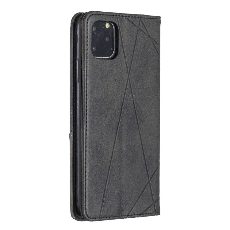For iPhone 11 Pro Max Rhombus Texture Horizontal Flip Magnetic Leather Case with Holder & Card Slots & Wallet