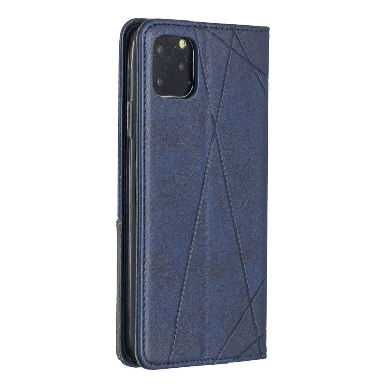 For iPhone 11 Pro Max Rhombus Texture Horizontal Flip Magnetic Leather Case with Holder & Card Slots & Wallet