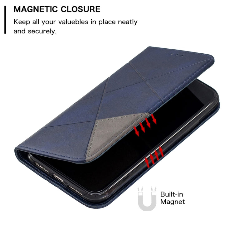 For iPhone 11 Pro Max Rhombus Texture Horizontal Flip Magnetic Leather Case with Holder & Card Slots & Wallet
