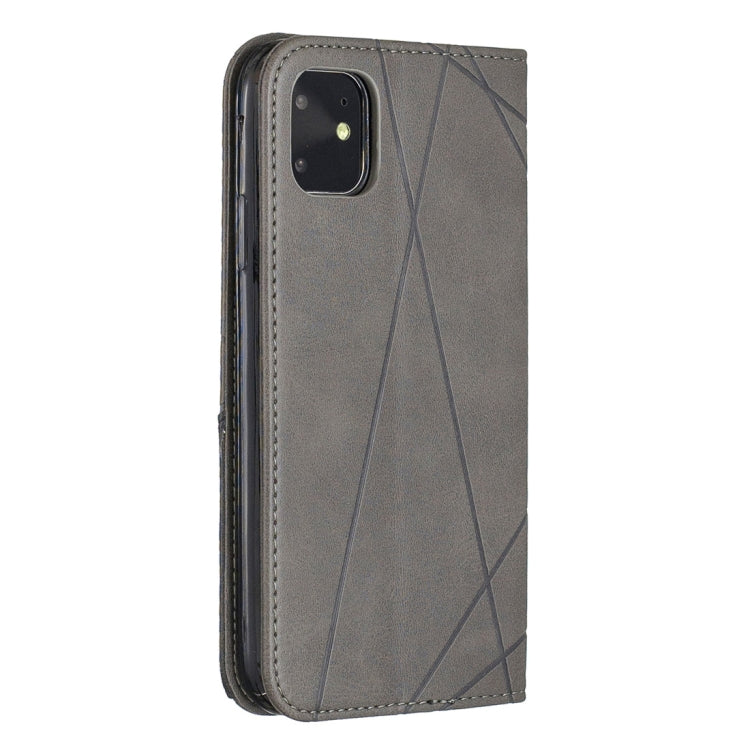 For iPhone 11 Rhombus Texture Horizontal Flip Magnetic Leather Case with Holder & Card Slots & Wallet