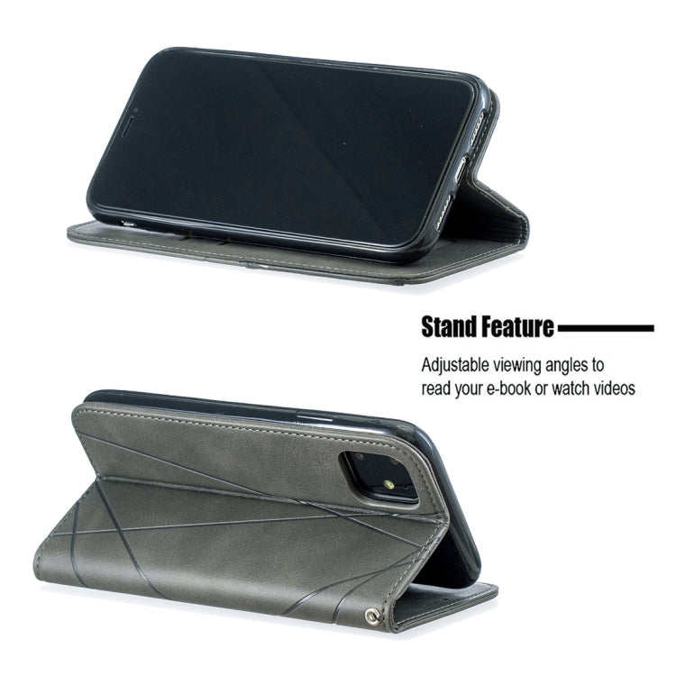 For iPhone 11 Rhombus Texture Horizontal Flip Magnetic Leather Case with Holder & Card Slots & Wallet