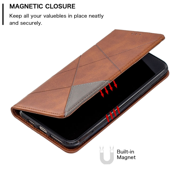 For iPhone 11 Rhombus Texture Horizontal Flip Magnetic Leather Case with Holder & Card Slots & Wallet
