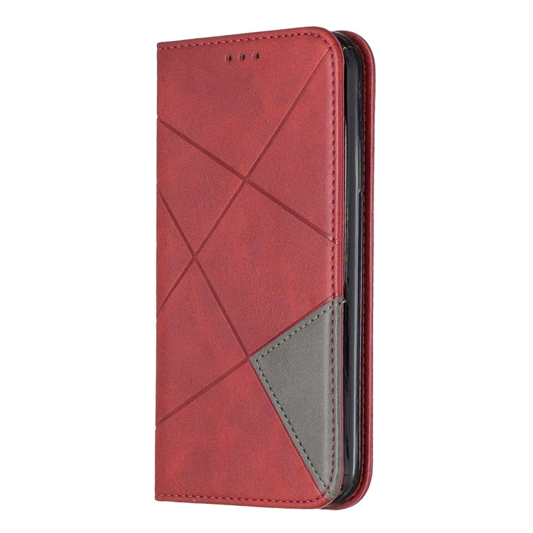 For iPhone 11 Rhombus Texture Horizontal Flip Magnetic Leather Case with Holder & Card Slots & Wallet