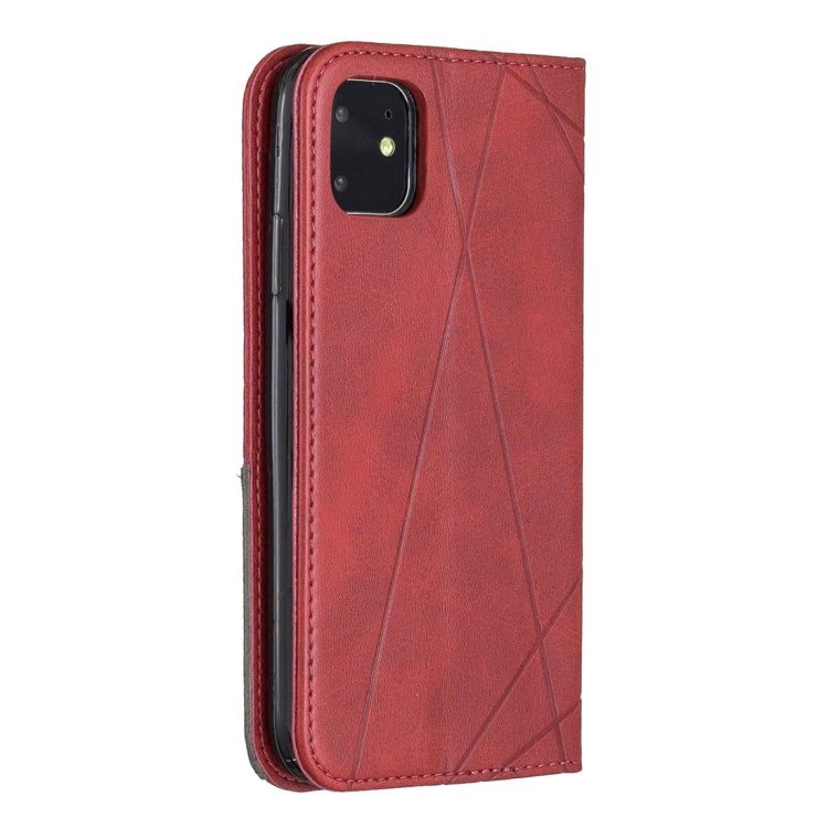For iPhone 11 Rhombus Texture Horizontal Flip Magnetic Leather Case with Holder & Card Slots & Wallet