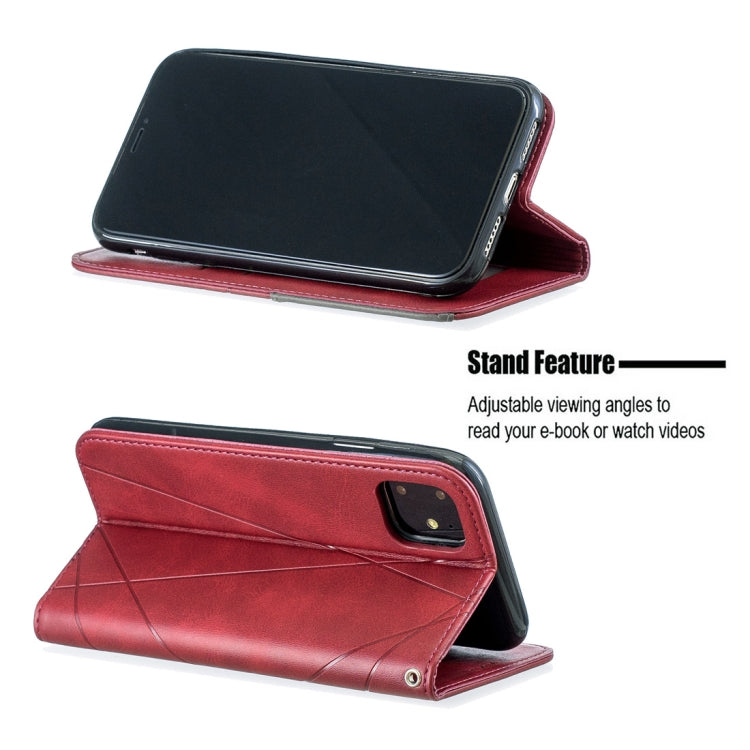 For iPhone 11 Rhombus Texture Horizontal Flip Magnetic Leather Case with Holder & Card Slots & Wallet