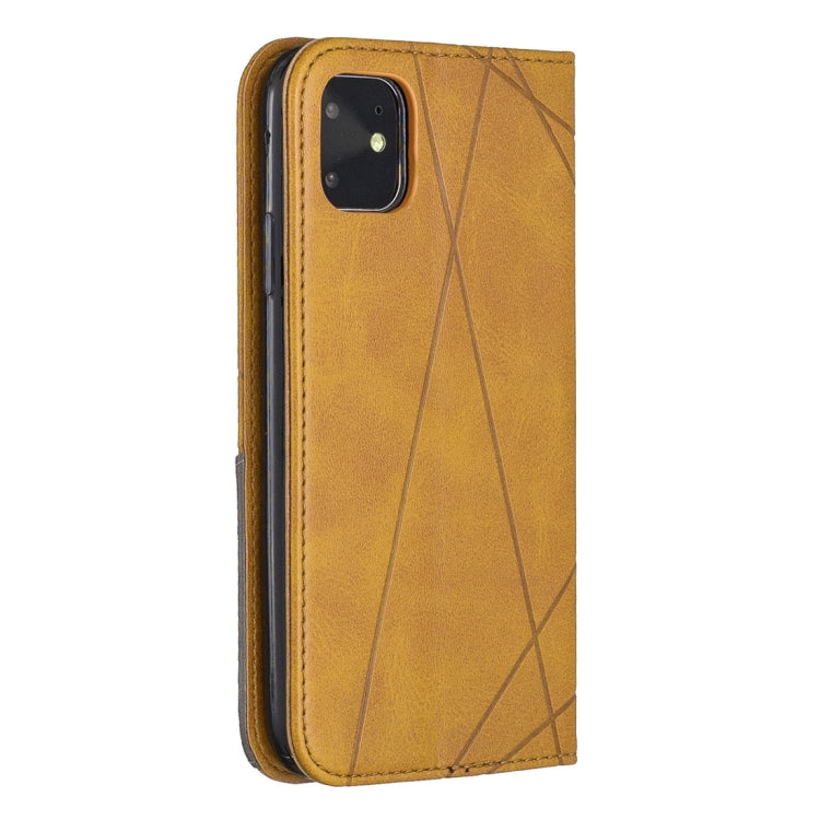 For iPhone 11 Rhombus Texture Horizontal Flip Magnetic Leather Case with Holder & Card Slots & Wallet