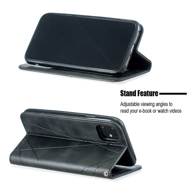 For iPhone 11 Rhombus Texture Horizontal Flip Magnetic Leather Case with Holder & Card Slots & Wallet