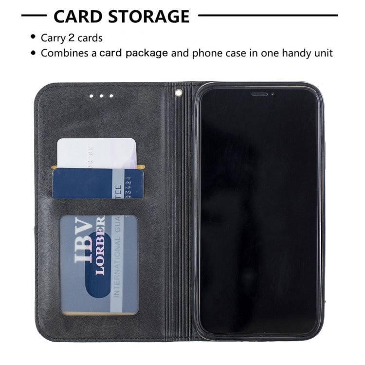 For iPhone 11 Rhombus Texture Horizontal Flip Magnetic Leather Case with Holder & Card Slots & Wallet