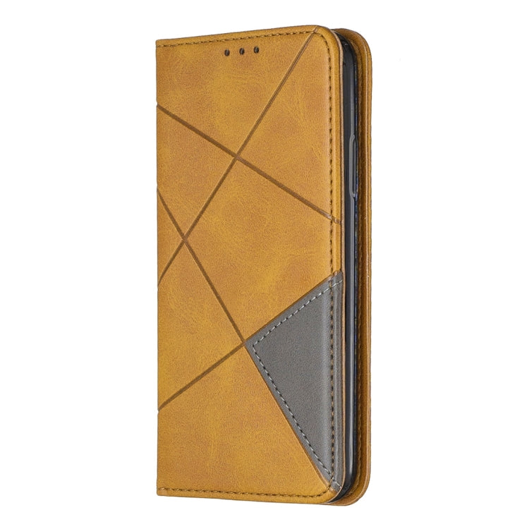 For iPhone X / XS Rhombus Texture Horizontal Flip Magnetic Leather Case with Holder & Card Slots & Wallet