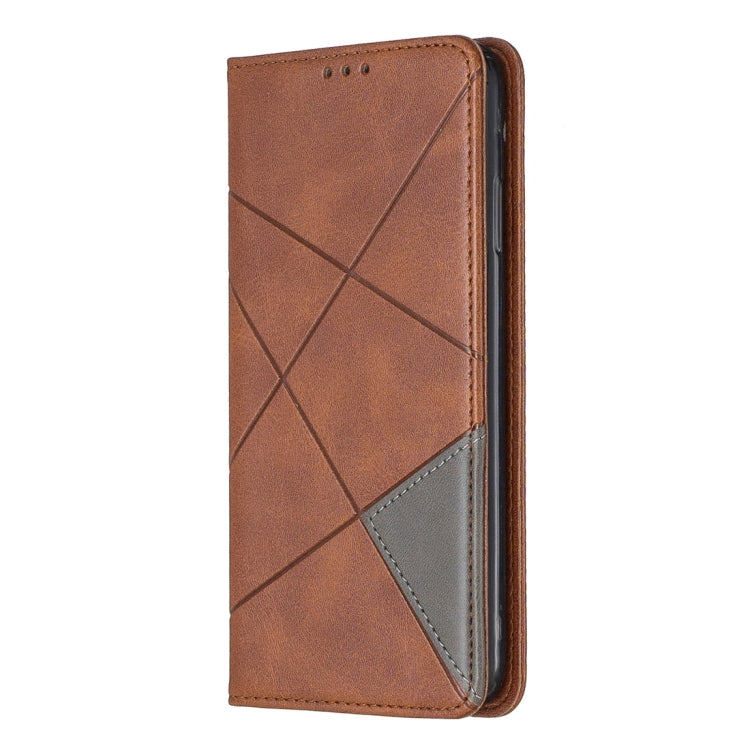 For iPhone XS Max Rhombus Texture Horizontal Flip Magnetic Leather Case with Holder & Card Slots & Wallet