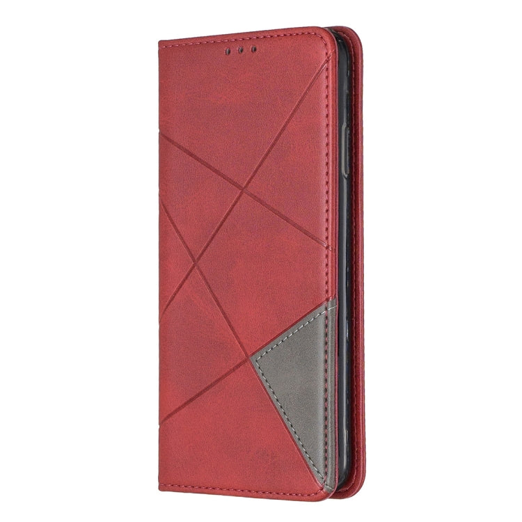 For iPhone XS Max Rhombus Texture Horizontal Flip Magnetic Leather Case with Holder & Card Slots & Wallet